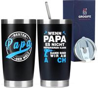 Tasse isotherme amusante pour papa - Gobelet to go 600ml, Tasse à café en acier inoxydable avec slogan