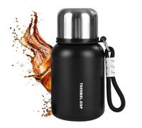 Tasse Isotherme Design Élégant Et Thermiques | Petite Tasse à Boire, Mug de en Acier Inoxydable pour les Activités de Cyclisme et de Course à Noir