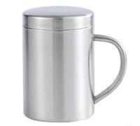 Tasse isotherme en acier inoxydable avec couvercle pour la maison, la cuisine, le bureau, la voiture ou le sac avec une performance thermique constante (200 ml)