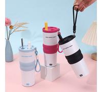 Tasse isotherme grande capacité 700 ml en acier inoxydable 316 anti-givre avec paille en acier inoxydable, filtre à thé, tasse à café portable pour voiture, tasse à eau pour voiture, tasse à eau à pai