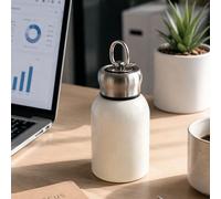 Tasse isotherme portable mini 300 ml en acier inoxydable à double paroi avec couvercle à clip en acier inoxydable, design de poche étanche, bouteille d'eau compacte pour la randonnée en plein air, le 