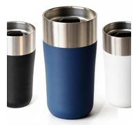 Tasse Isotherme pour Café Gobelet Mug Inox à emporter Anti-fuite Voyage | 350ml Acier inoxydable Isolée double paroi Ouverture bouton-pression Boisson à 360° 100 % étanche Mug Voiture Bureau Voyages