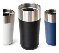 Tasse Isotherme pour Café Gobelet Mug Inox à emporter Anti-fuite Voyage | 350ml Acier inoxydable Isolée double paroi Ouverture bouton-pression Boisson à 360° 100 % étanche Mug Voiture Bureau Voyages