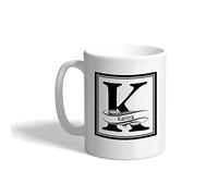 Tasse Lettre K Tasse amusante Stagiaire 330ml | Tasse en céramique nouveauté Mug pour Collègues latte macchiato Noël