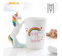 Out Of The Blue Tasse Licorne Never Stop Dreaming – Grès 13 x 12 cm