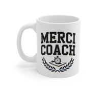 Tasse Merci Coach - Cadeau Coach Sport Homme Femme - Mug Entraîneur avec Chronomètre - 325ml