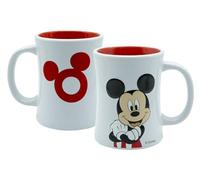 Tasse Mickey 3D en relief 360 ml, fantaisie avec gaufrage Mickey, classique, Disney, rétro, rouge