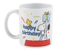 United Labels The Peanuts Snoopy Tasse - Happy Birthday Tasse à café Tasse à café en céramique Anniversaire Blanc 320 ml