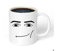 Tasse - Mug - Visage Homme Minimaliste - Céramique 325 ml - Café Thé - Expression Drôle Gamer - Cadeau Original Anniversaire Bureau
