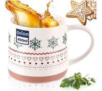 Tasse neuve en porcelaine Orion 380 ml blanche motif hiver lavable au...