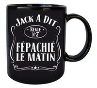 Tasse noire « Jack a dit Fépachié le matin » Mug original G