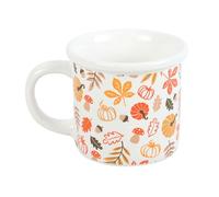 Tasse nostalgique Feuilles d'automne et citrouilles : design rustique - épaisse tasse pour amateurs de citrouille, épices et latte - passe au micro-ondes