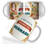 Tasse Papy Personnalisable Prénom Mug Aquarelle 360° - Cadeau Personnalisé | Cadeau papy : mug aquarelle, potager, pommier et cabane de jardin tout autour, son prénom au centre, 4 mises en page