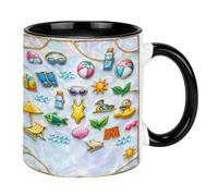 Tasse personnalisée sur le thème de l'océan, jolie tasse à café pour femme