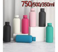 Tasse Thermos à petite bouche de 750/500/350ML, bouteille de Coke en acier inoxydable pour voiture extérieure, tasse sous vide Double couche, bouilloire de sport, salle de sport Red