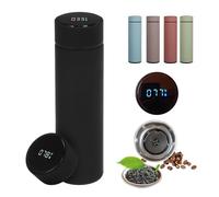 Tasse thermos intelligente en acier inoxydable 480, affichage intelligent de la température, étanche, double paroi, tasse sous vide, 304 ml Black 2PCS