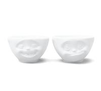 Set de 2 Bols - TASSEN - Plaisantin et Gourmand - Porcelaine - 100ml - Blanc