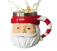 Tasses À Café De Noël 250 ml Accessoire De Boisson Isotherme Double Paroi | Mug Père Noël pour Bière Jus Lait Boisson Gazeuse Thé Eau Maison École Bureau
