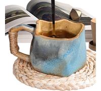 Tasses à café en grès | Tasses à café en céramique | Tasse en céramique faite à la main avec une capacité de 250 ml, 12 x 8,5 x 7,2 cm - Tasse en grès pour boissons chaudes et froides, lait, café et
