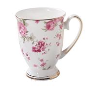 Tasses à café en poterie - Tasse à café avec poignée - Tasse à thé en porcelaine - 8,5 x 11 cm - Couleur vive et motif - Passe au lave-vaisselle pour la maison, le café, le restaurant, le bureau