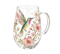 Tasses à café floral - Tasse à thé en verre bohème floral pour café glacé