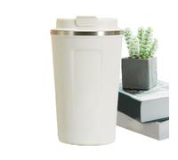 Tasses à café isothermes réutilisables pour bouteille d'eau potable | Gobelet isotherme à double paroi sous vide pour la maison, l'école, le travail, blanc, 380 ml