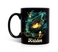 Tasses À Café Personnalisée Tasse Halloween Inspiré Par Les Requins Et Les Amoureux Des Requins Gothiques Amusants Tasses De Petit Déjeuner Pour Femme Amies Collègue 330Ml
