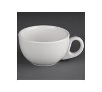 Olympia Tasses à cappuccino Athena 228 ml – en porcelaine blanche, empilables, lot de 24