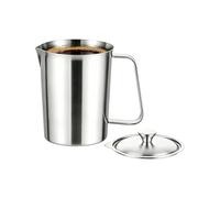 Tasses à mesurer en métal - Récipient à double échelle en acier inoxydable avec couvercle | Tasse à mesurer de grande capacité | pour la cuisine, la cuisson, la cuisine, le four, le lave-vaisselle, le