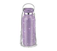 Tasses avec strass,Bouteille thermique en strass - Bouteille d'eau isolée à paillettes de 350ml, rechargeable, avec chaîne, cadeau pour femmes et filles