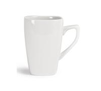 Olympia Whiteware Tasses carrées arrondies 284ml Olympia (lot de 12), blanches, tasses à thé et à café entièrement vitrifiées, passe au four, au micro-ondes, au lave-vaisselle et au congélateur, Y108