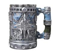 Tasses cool pour homme | Vaisselle esthétique sur le thème du soldat - Tasse d'avion de grande capacité - pour homme, femme, petit ami, papa, grand-père, lait, jus de lait, eau chaude et froide