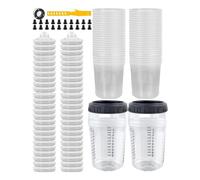 Tasses de mélange de peinture, récipients doseurs, outils gradués transparents de 170 ml, 6,5 x 6,8 cm, multifonctionnel et design, idéal pour les travaux manuels, la réparation de voiture, les