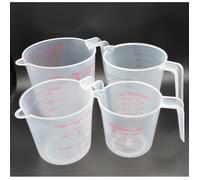 Tasses doseuses - KZQ - Lot de 4 - Plastique alimentaire - 250 ml à 1000 ml - Transparent