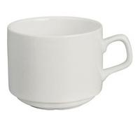 Tasses Empilables Porcelaine Blanche 200 ml - x 6 - Lumina Fine China - - Céramique105 x65mm G
