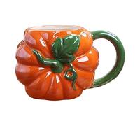 Tasses en céramique créatives, mignonnes et minimalistes en forme de fruits, compatibles micro-ondes, fraise, raisin, ananas pour table, tasses à café personnalisées - citrouille - 301 - 400 ml