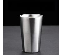 Tasses isothermes empilables en acier inoxydable de qualité 304 à double paroi, tasses en métal incassables pour offrir (450 ml, argent B)