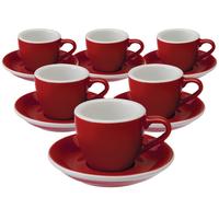 Tasses - Loveramics - Espresso Et Sous-tasses Egg Rouge 8 Cl X6