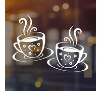 Tasses stickers muraux art cuisine vinyle café décal décor tasse carreaux noirs transferts autocollants deco citation décoration thé café maison love room miroir salon armoires cuisines