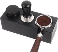 Tasseur à espresso antidérapant, 54-58 mm, noir, robuste