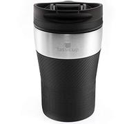 Tassicup Gobelet isotherme de voyage - 250 ml - En acier inoxydable - Couvercle anti-fuite avec fermeture à clip - Noir