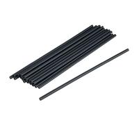 Tasty 678436 Lot de 20 pailles réutilisables en plastique Gris