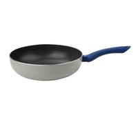 Tasty 678517 Wok à induction avec fonction doseur d'huile, wok à induction, wok, poêle à wok, poêle, Aluminium pressé, Polyester silicone, Greblon® C3, Gris, Bleu, 28 x 8,5 cm