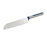 Tasty Grand couteau Santoku inox multifonction lame 32 cm | Coupe nette sans effort, Lame santoku 18 cm, Tranche viande poisson légumes, Inox et plastique, Format 32 cm