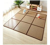 Tatami Tapis de sol pliable en rotin respirant pour salon, chambre à coucher, décoration d'intérieur élégante, design respectueux de l'environnement