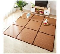 Tatami Tapis de sol pliable en rotin respirant pour salon, chambre à coucher, décoration d'intérieur élégante, design respectueux de l'environnement