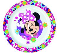 TATAWAY Assiette creuse Minnie Bold Florals de Microwave : design Disney élégant, passe au micro-ondes, durable et idéale pour une vaisselle fonctionnelle et raffinée.