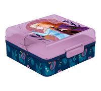 Tataway Boîte à sandwich violette Disney pour filles en plastique congelé Elsa Anna avec plusieurs compartiments