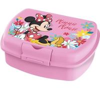 Tataway Boîte à sandwich en plastique Disney Pink Minnie pour filles, utile pour prendre une collation à l'extérieur de la maison