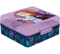 Tataway Boîte à sandwich violette Disney pour filles en plastique congelé Elsa Anna avec plusieurs compartiments
